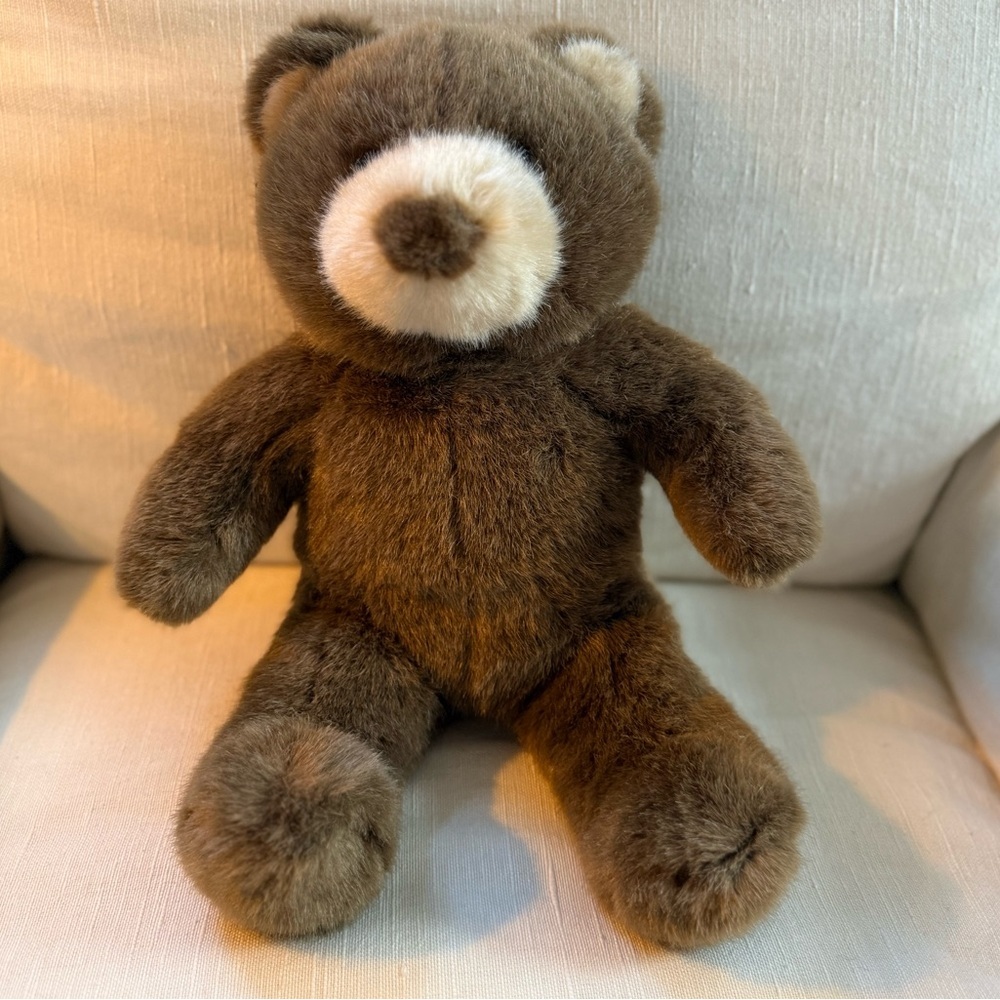 Vintage Build-A-Bear Furry Brown Plush Teddy Bear toy EUC collectible